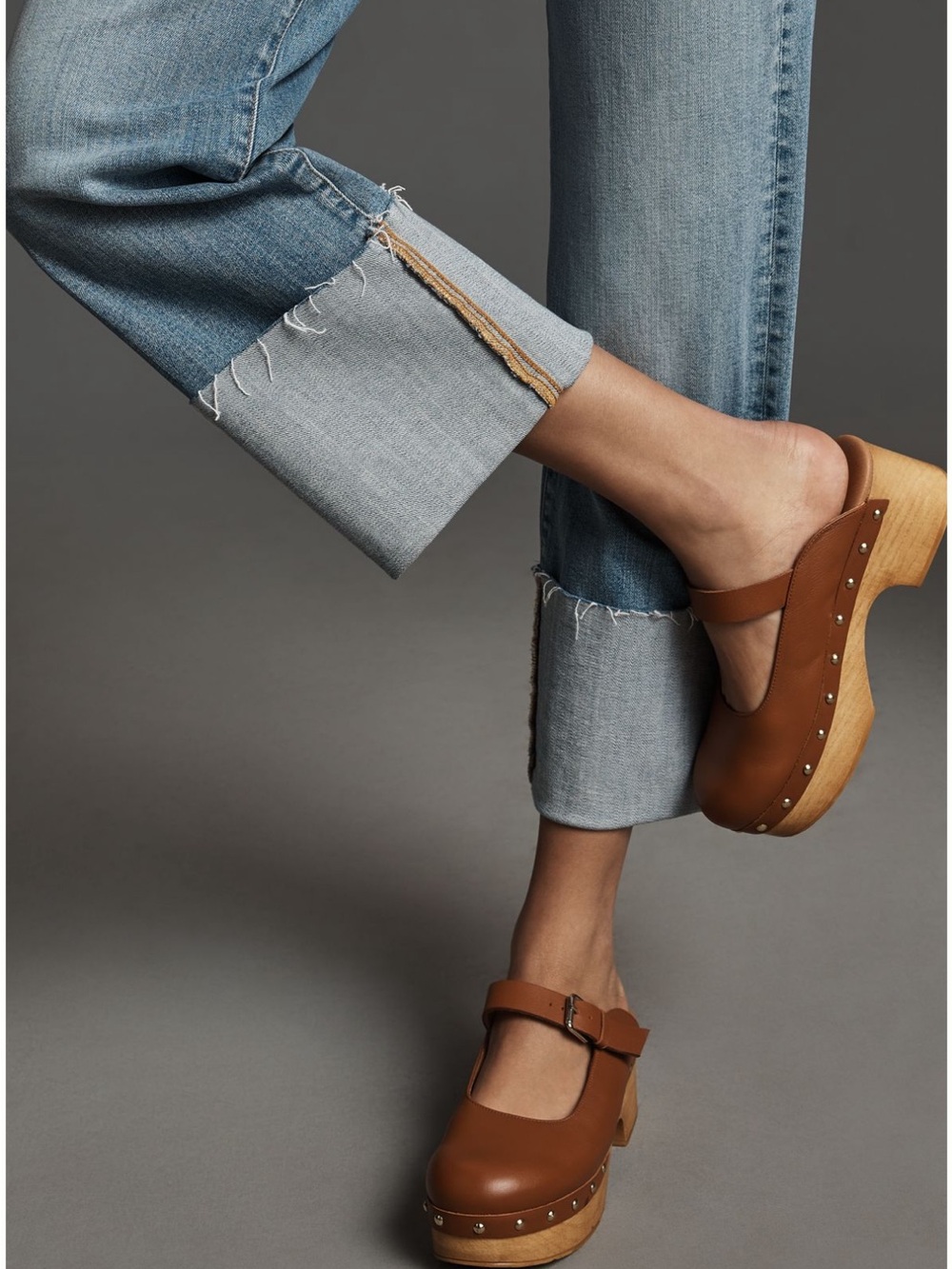Pilcro Straight-Leg Jeans in Hibberdene Light Blue with Cuffed Hem - Picture 4 of 8